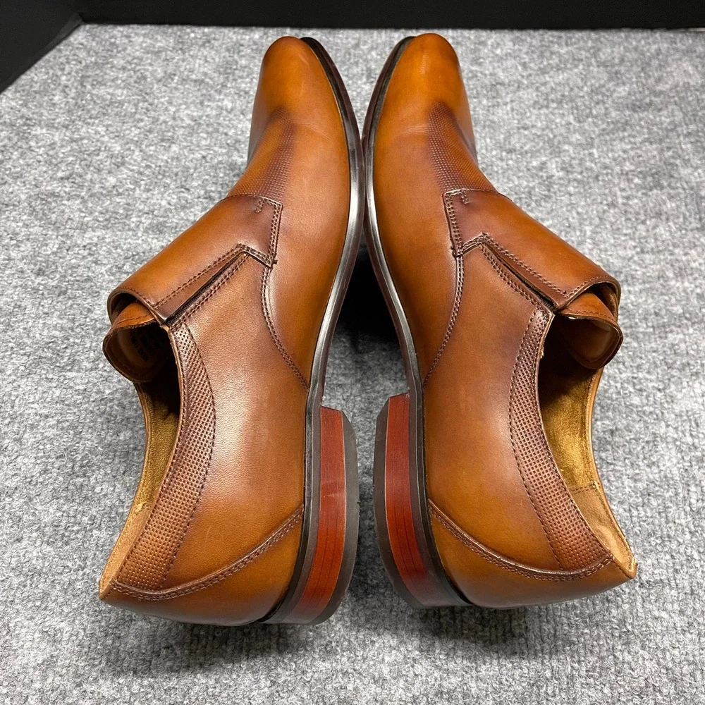 Florsheim Shoes Mens 11 D Cognac Leather Double Monk Strap Tan Dress 11899-221